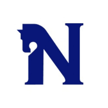 Nooriam logo, a dark blue letter "N" with a horse head shape integrated into its left stroke.